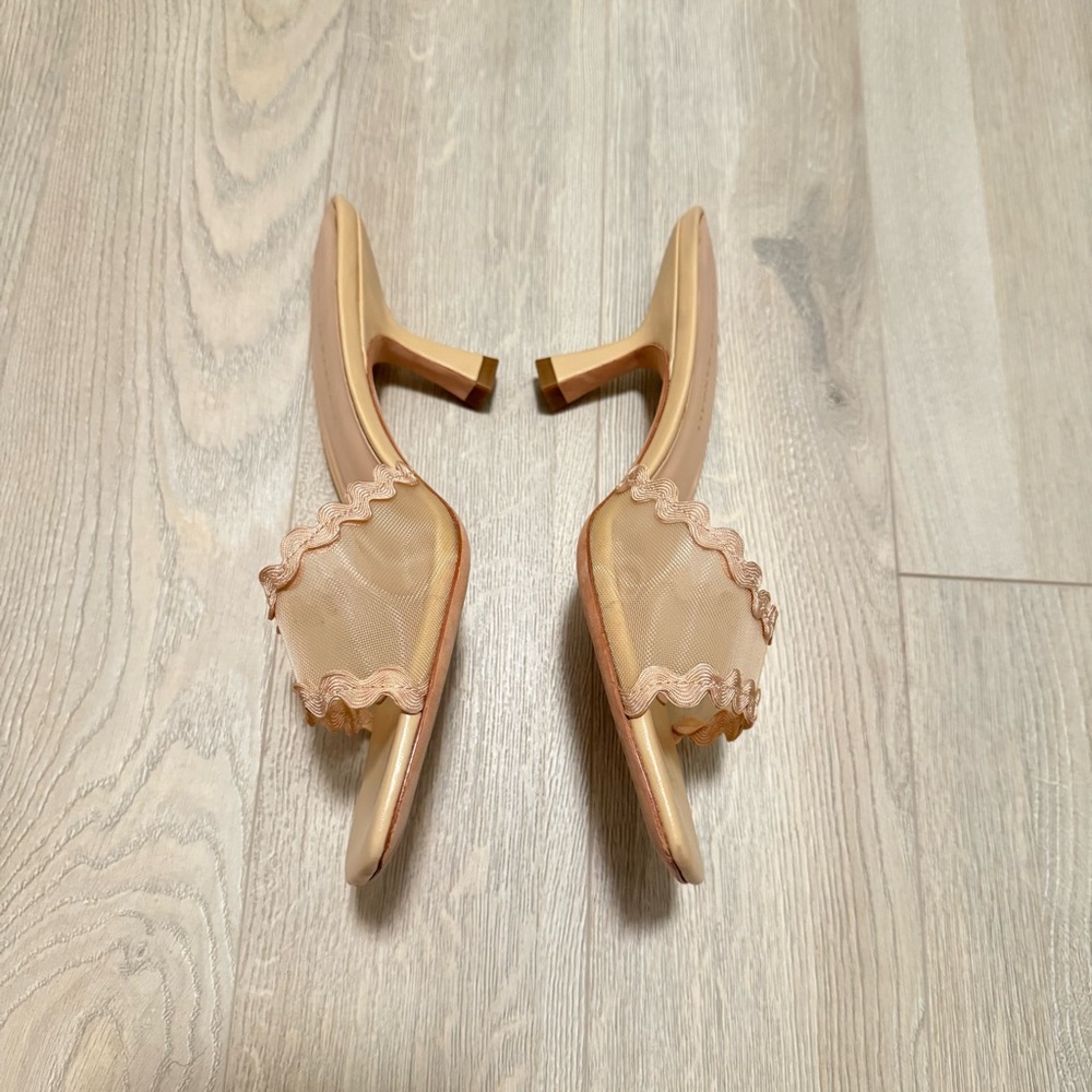Loeffler Randall nude mesh sandals size 9 - Picture 5 of 9